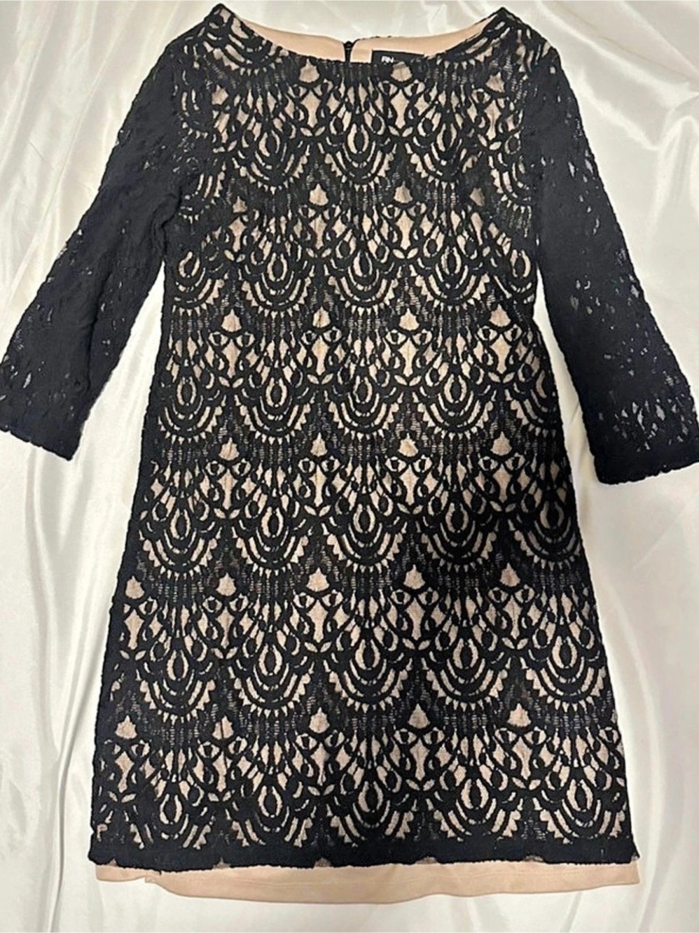 RN Studio Lace Mini Dress in Black & Pink Size 10